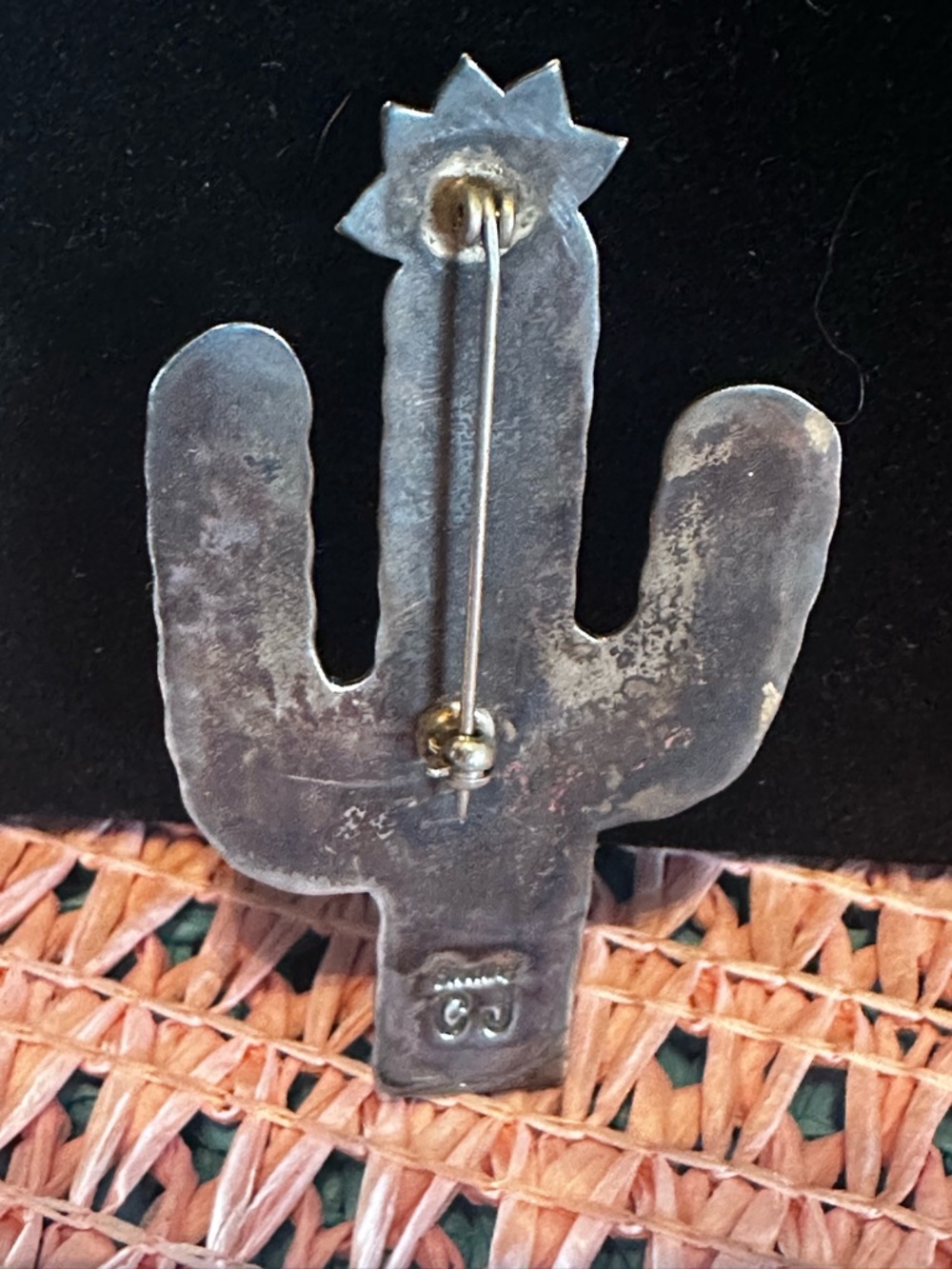 Wonderful Vintage Native American Cactus Pin - Picture 2 of 4
